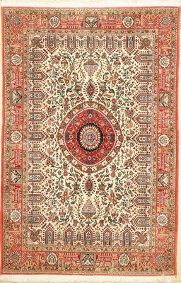 Ghom Kork, Persien, ca. 50 Jahre, Korkwolle, ca. 220 x 145 cm, EHZ: 1-2