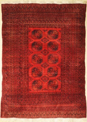 Dolatabad, Afghanistan, ca. 60 Jahre, Wolleauf Wolle, ca. 280 x 203 cm, EHZ: 2(wellig)