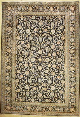 Keschan Kork fein, signiert, (Esfahanian), Persien, um 1960, Korkwolle, ca. 379 x 263 cm,EHZ: 1-2