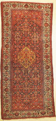 Antiker Malayer, Persien, um 1900, Wolle auf Baumwolle, ca. 333 x 151 cm, EHZ: 2-3