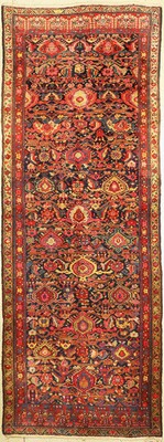 Hamadan alt, Persien, um 1940, Wolle auf Baumwolle, ca. 390 x 145 cm, EHZ: 1-2