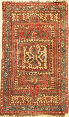 Antiker Fachalo Kazak, Kaukasus, 19.Jhd, Wolle auf Wolle, ca. 240 x 145 cm, EHZ: 3-4