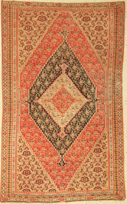 Senneh Kelim antik, Persien, um 1900, Wolleauf Wolle, ca. 194 x 122 cm, EHZ: 2-3