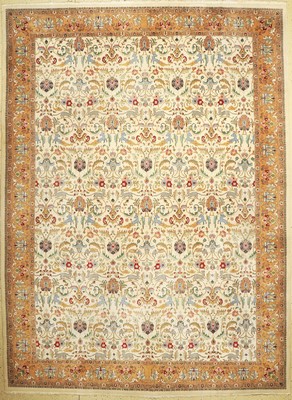 Täbriz fein, Indien, ca. 50 Jahre, Wolle auf Baumwolle, ca. 370 x 275 cm, EHZ: 3