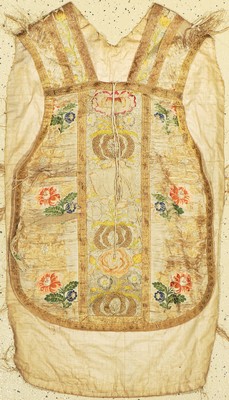 Liturgisches Gewand, Europa, um 1900, Seiden/Metall Stickerei, EHZ: 3