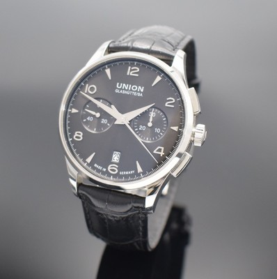 UNION GLASHÜTTE Herrenarmbanduhr Serie Noramis Referenz D005.427.16.057.00, Automatik, beids. vergl. Edelstahlgeh. inkl. orig. Lederband m. orig. ...