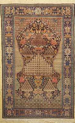 Keschan"Hadji-Khanumi"Desing, Pakistan, um 1960, Wolle auf Baumwolle, ca. 200 x 130 cm, EHZ: 1-2
