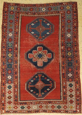 Kazak antik, Kaukasus, 19.Jhd, Wolle auf Wolle, ca. 210 x 150 cm, EHZ: 3-4