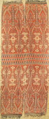 Sumba Ikat(2 Bahnen), Indonesien, um 1930/1940, Baumwolle, ca. 250 x 110 cm, EHZ: 1-2