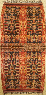 Sumba Ikat alt, Indonesien, um 1920, Baumwolle, ca. 230 x 120 cm, EHZ: 1-2(2 Bahnig).