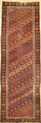 Antiker Karabagh, Kaukasus, 19.Jhd, Wolle auf Wolle, ca. 290 x 99 cm, EHZ: 4