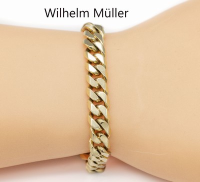 14 kt Gold Armband, GG 585/000, L. ca. 19.5cm, ca. 41.6 g, Hersteller Wilhelm Müller/Berlin