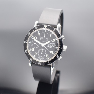CHRONOSPORT Armbandchronograph Referenz 78350, Automatik, Schweiz um 2010, Edelstahlgeh. inkl. neutr. Kautschukband m. Faltschl., Boden & Krone ...
