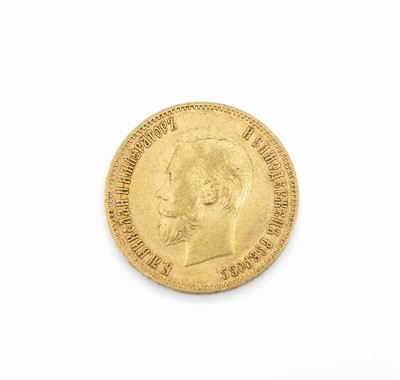 10 Rubel Goldmünze, Russland 1900, Zar Nikolaus II.