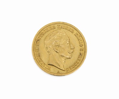 10 Mark Goldmünze, Deutsches Reich 1912, Wilhelm II. Deutscher Kaiser, König von Preussen, Prägemarke A