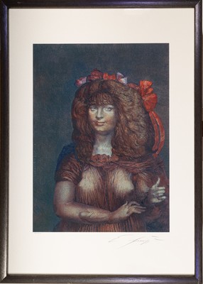 Ernst Fuchs, 1930-2015 Wien, Farblithografie, handsign., num. 152/450, unter Glas gerahmt