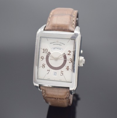 MAURICE LACROIX Pontos limitierte Herrenarmbanduhr Referenz PT6177, Schweiz um 2010, Automatik, 2-teil. Gehäuse in Edelstahl, Boden 4-fach verschr., ...