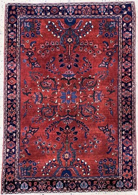 Sarogh Mohajeran, Persien, um 1920/1930, Korkwolle auf Baumwolle, ca. 145 x 100 cm, minimal verkürzt, EHZ: 2(Ecken leicht beschädigt)