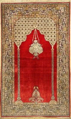 Ghom Seide, Persien, ca. 50 Jahre, reine Naturseide, ca. 212 x 130 cm, EHZ: 2
