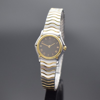 EBEL Damenarmbanduhr Classic Wave Referenz 1057901, Schweiz um 1995, Edelstahl/Gold kombiniert inkl. Wellengliederband m. Faltschl., Lün. gegen Geh. ...