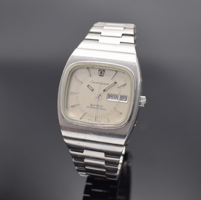 OMEGA Constellation Megaquartz 32 KHz Herrenarmbanduhr in Stahl Referenz 196.0016/396.0811, Schweiz um 1973, quarz, Boden 4-fach verschr., ...