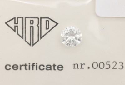 Loser Brillant, 1.06 ct feines Weiß (G)/lr, mit HRD-Expertise von 1976