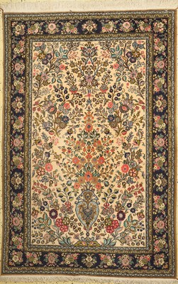 Ghom Kork, Persien, ca. 50 Jahre, Korkwollemit Seide, ca. 210 x 140 cm, EHZ: 1(Fleckig)