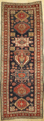 Antiker Shahsawan, Kaukasus, 19.Jhd, Wolle auf Wolle, ca. 310 x 115 cm, EHZ: 2, kleine alte Restaurierungen