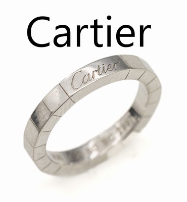 18 kt Gold CARTIER Ring, WG 750/000, RW 50,Modell Lanieres, sign. und num.