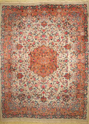 Kaschmar alt, signiert, (Haghighat), Persien, um 1960, Wolle auf Baumwolle, ca. 400x 304 cm, EHZ: 2