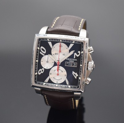 CERTINA Armbandchronograph DS Podium in Stahl, Schweiz verk. lt. beil. Pap. 06/2008, Automatik, beids. vergl. Geh. inkl. orig. Lederband m. dopp. ...