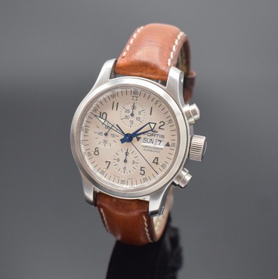 FORTIS B42 Herrenarmbanduhr mit Chronograph Referenz 635.10.141.1, Schweiz um 2000, Automatik, beids. vergl. Edelstahlgeh., Boden & Krone verschr., ...