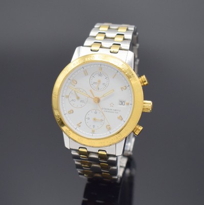 ETERNA-MATIC Kontiki Chronometer Herrenarmbanduhr in Stahl/Gold, Schweiz um 2000, Automatik, Krone verschr., Boden aufgedr., orig. Gliederband m. ...