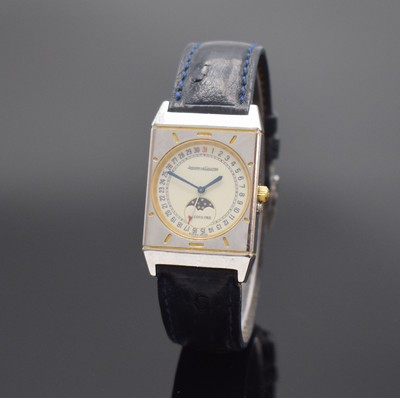 Jaeger-LeCoultre Armbanduhr Referenz 400.6.20, Schweiz um 1990, nach Vorbild aus den 1950er Jahren, quarz, Edelstahlgeh., Boden 4-fach verschr., ...