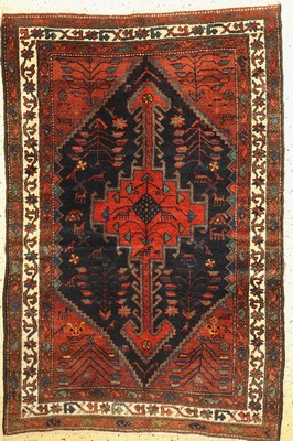 Hamadan alt, Persien, um 1940, Wolle auf Baumwolle, ca. 193 x 130 cm, EHZ: 1-2
