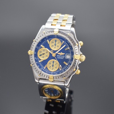 BREITLING Armbandchronograph Serie Chronomat Referenz B13050.1, Schweiz um 1998, Automatik, Edelstahl & Gold komb. inkl. orig. Gliederband m. zus. ...