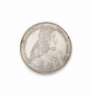 Silbermünze, 5 Mark, Bundesrepublik Deutschland 1955, Ludwig Wilhelm Markgraf von Baden, Prägemarke G