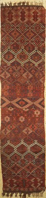 Antiker Cicim, Türkei, um 1900, Wolle auf Wolle, ca. 270 x 66 cm, EHZ: 2