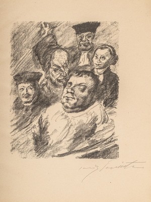 Lovis Corinth, 1858 - 1925, Lithografie aus der Suite "Martin Luther", 1920/21, Gurlitt-Presse, Auflage 40 Exp., WVZ Schwarz 444-Rodenberg ...