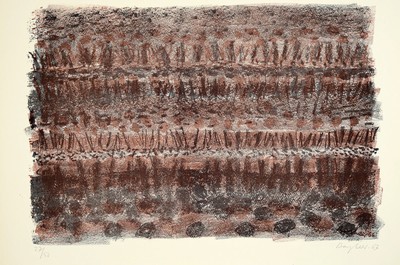 Eduard Bargheer, 1901 - 1979 Farblitho von drei Steinen auf Bütten, aus dem Mappenwerk "Sahara", handsigniert und num. 27/50, aus dem ...