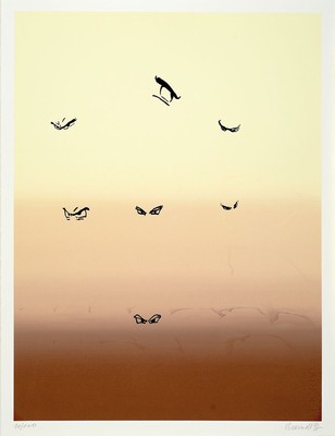 Herbert Brandl, geb. 1959, Farbsiebdruck, "Die Pflicht des Einsamen", handsigniert, num. 10/100, dat. (19)97, ca. 65 x 50 cm, Herbert ...