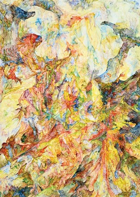 Bernhard Schultze, 1915 - 2005 Sechs-Farben Offsetdruck, nach einem Aquarell, auf Ikonorex-Spezial-Mattpapier, drucksigniert, aus 1980, ca. 68 x 50 cm