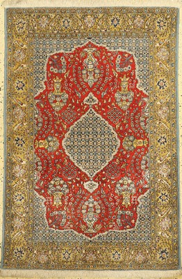 Ghom alt, Persien, ca. 60 Jahre, Wolle auf Baumwolle, ca. 157 x 108 cm, EHZ: 2, leichter Mottenfraß am Rand