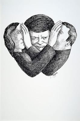 Roland Topor, 1940 Düsseldorf, Offset, handsigniert, aus 1994, num. 22/35, 84 x 59.5 cm