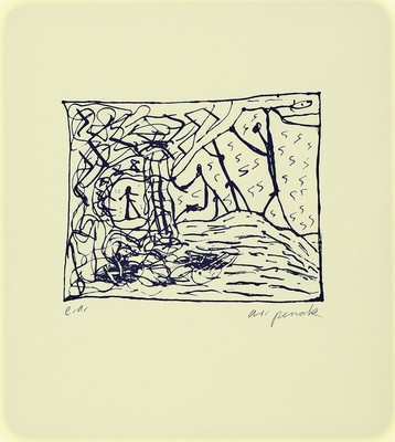 A.R. Penck, 1939 - 2017, Siebdruck auf Papier, handsigniert und bezeichnet "e.a."(Künstlerexemplar), aus einer Auflage von 99 Exp., aus ...