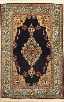 Ghom alt, Persien, um 1960, Wolle mit Seide, ca. 160 x 107 cm, EHZ: 1-2, Fransen erneuert