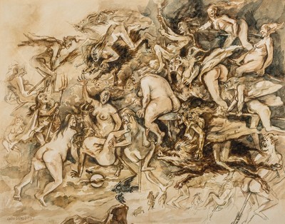 Otto Schubert, 1892 Dresden-1970, Studium ander Kunstgewerbeschule Dresden, tätig als Bühnenmaler am Hoftheater Dresden, Gründungsmitglied der ...