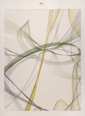 Thomas Ruff, geb. 1958, Ditone Printauf transparenter Polyester-Folie,handsigniert und num.11/15, aus 2014, Blattgr.100 x 80 cm, unter Glas Rahmen ...