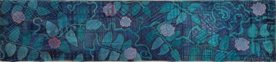 Hermann Schütte, 1893 Osnabrück-1973 Hamburg, 2 Pendants, abstrakte Blumenwinden auf geometrischen Mustern, Öl/Lwd, leichte Farbabreibungen, je ...