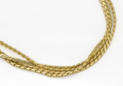 Überlange 8 kt Gold Collier, GG 333/000, L ca. 200 cm, Federringschließe, total ca. 19.1 g